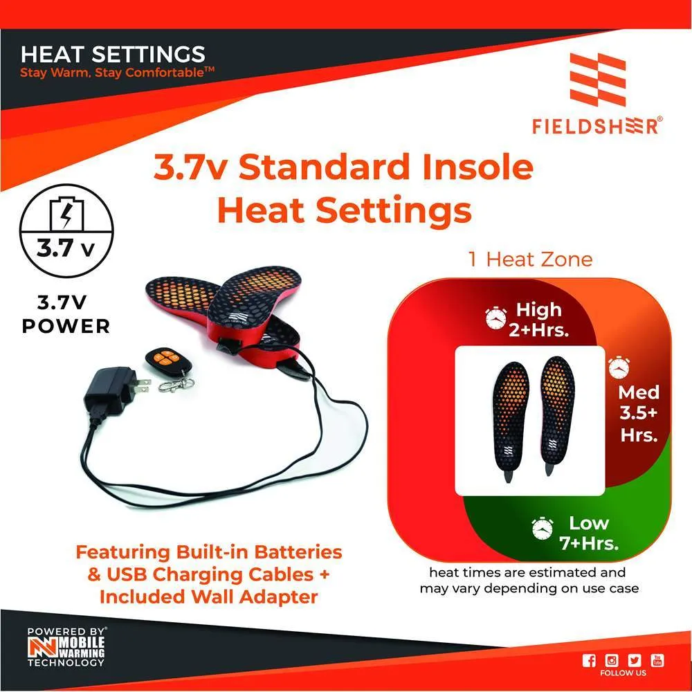 Standard Heated Insoles with Remote Control