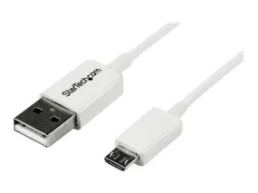 Startech.Com 3.3 Ft. (1 M) Usb To Micro Usb Cable - Usb 2.0 A To Micro B - White - Micro Usb Cable (Usbpaub1mw) - Usb Ca