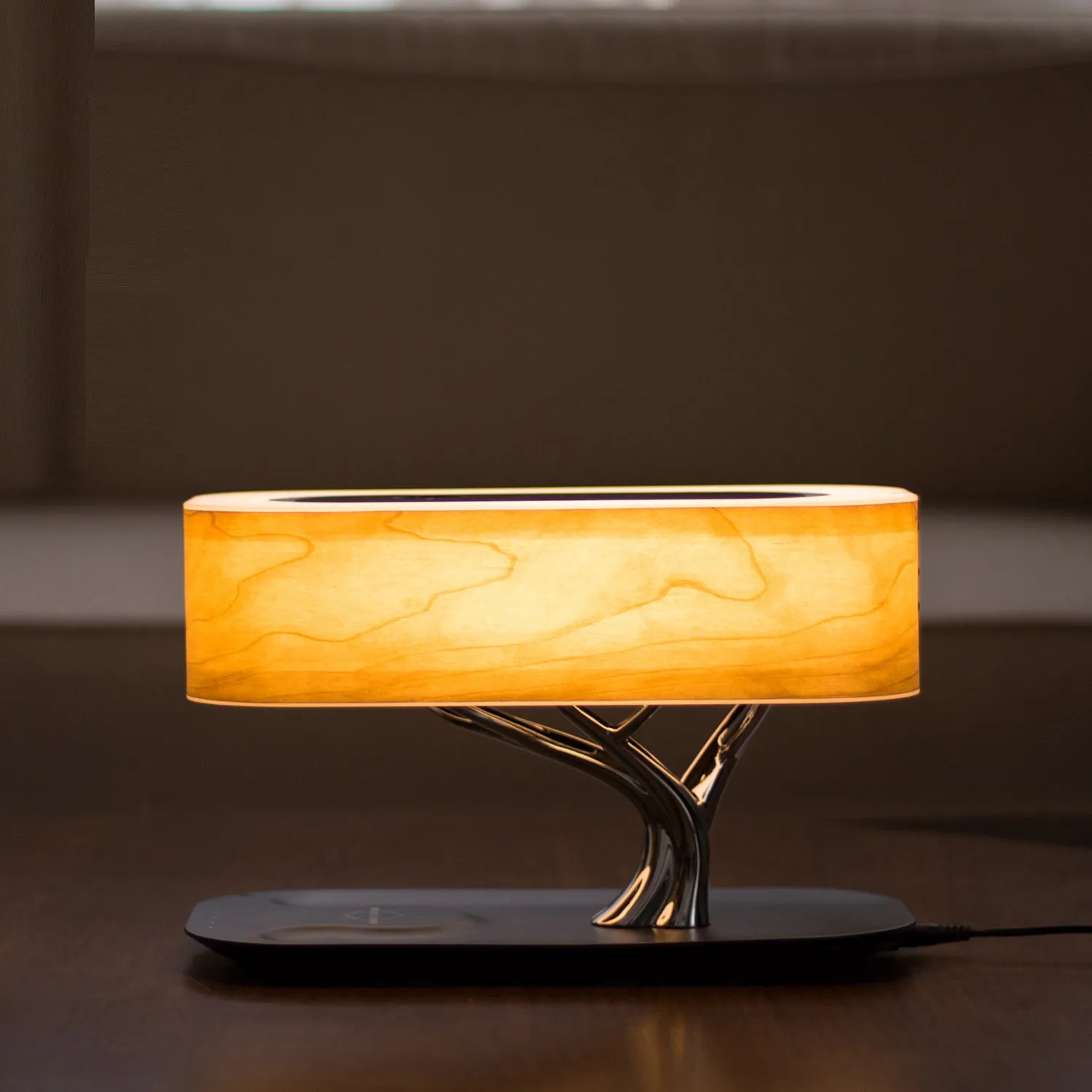 Tree Lamp with Fast Wireless Charger and Bluetooth Speaker