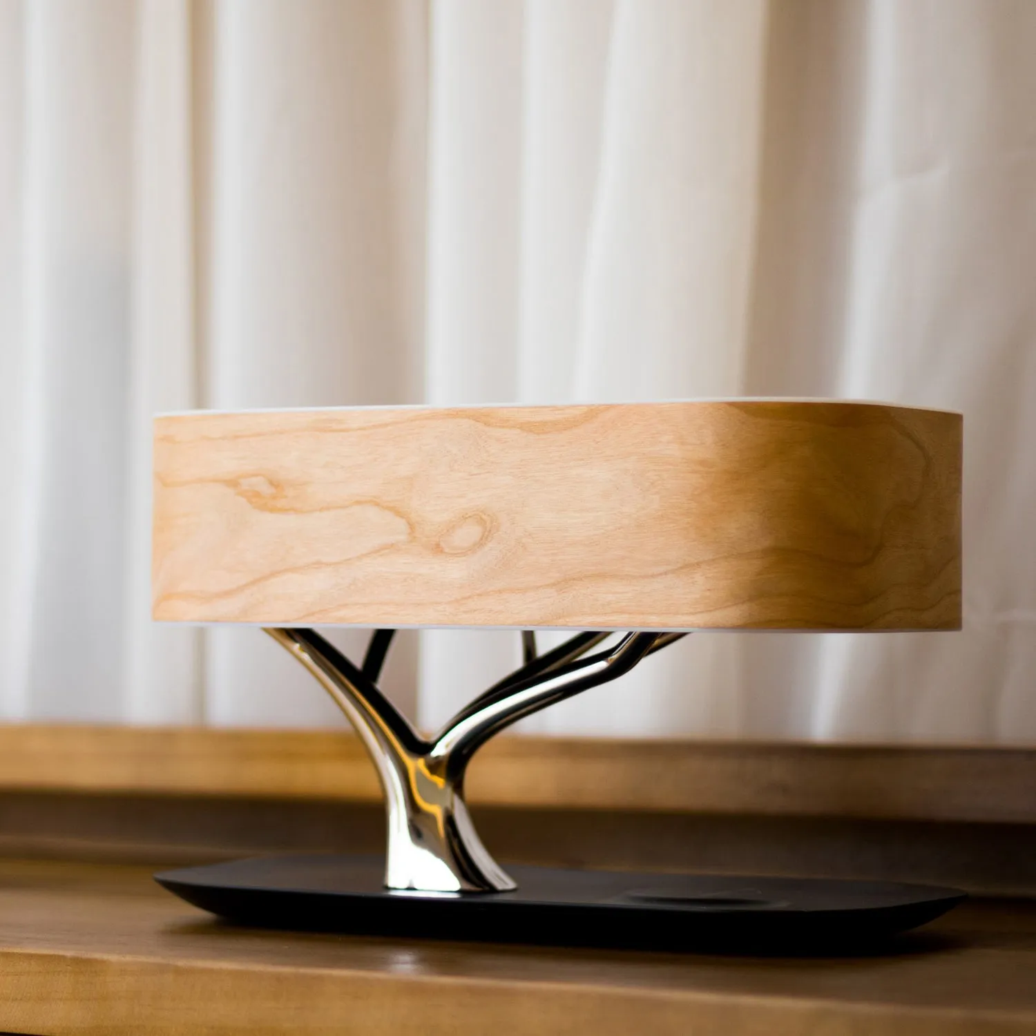 Tree Lamp with Fast Wireless Charger and Bluetooth Speaker