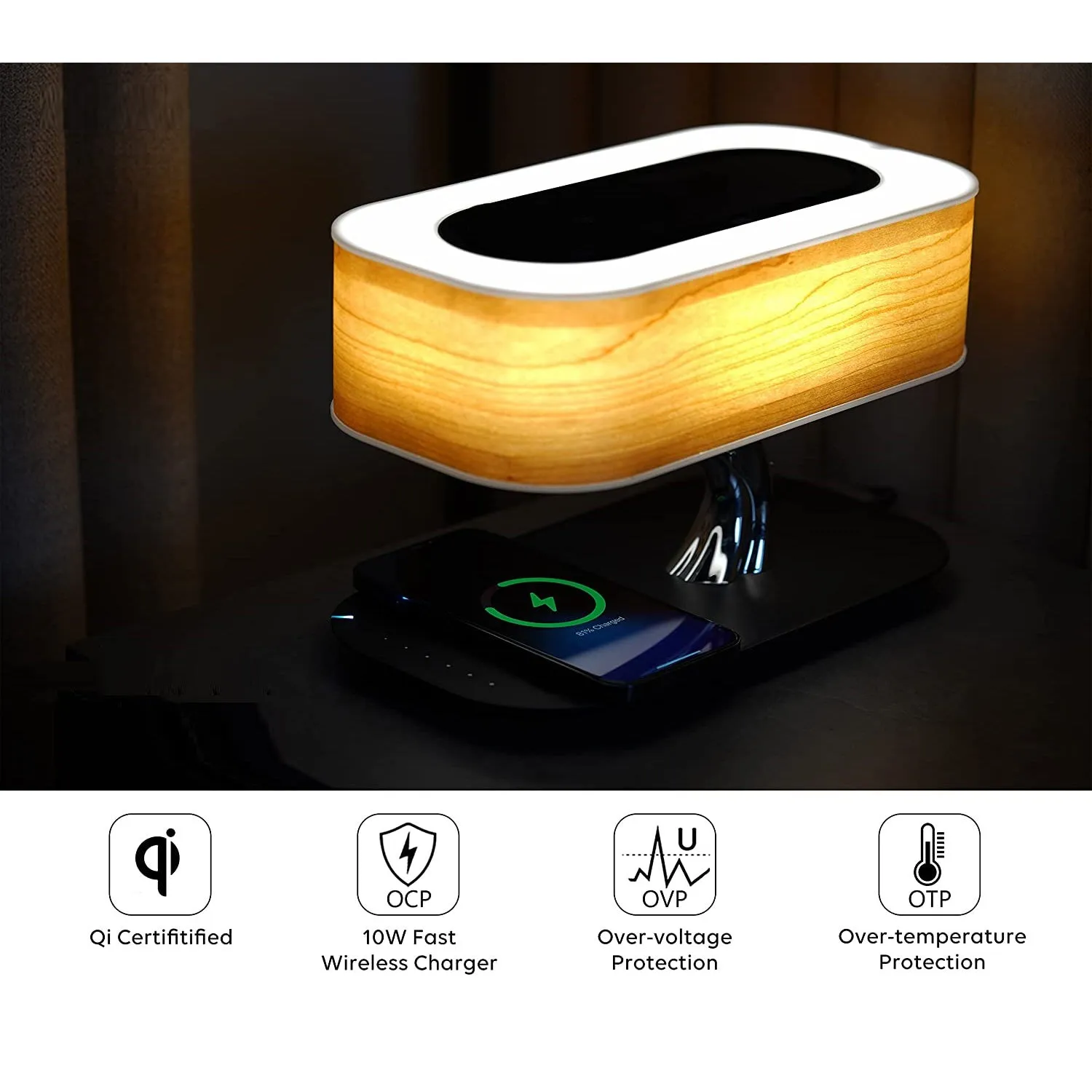 Tree Lamp with Fast Wireless Charger and Bluetooth Speaker