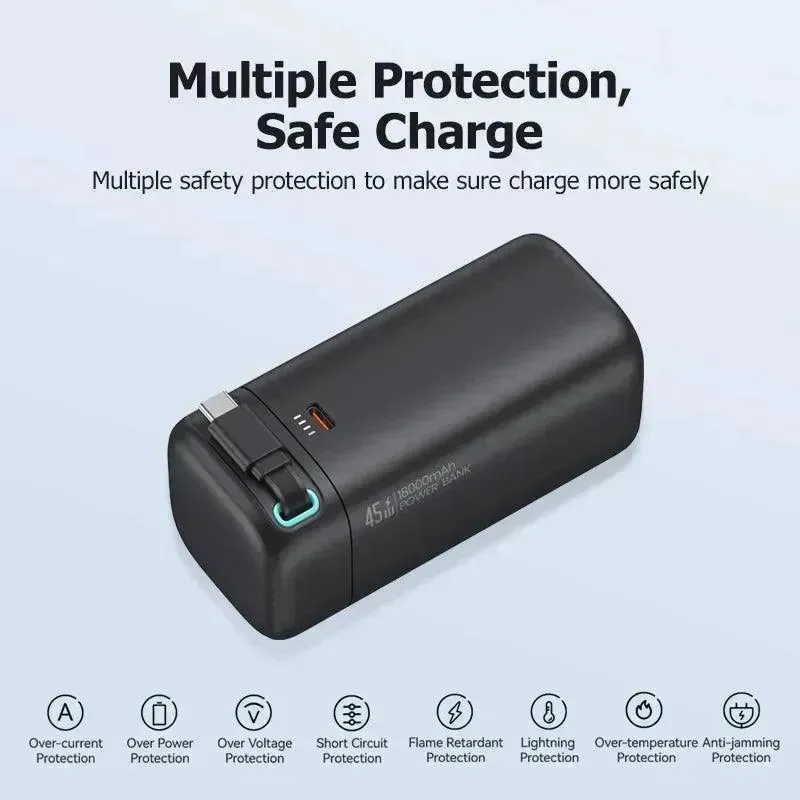 USAMS Magnetic 45W Power Bank (18000 mAh)