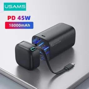 USAMS Magnetic 45W Power Bank (18000 mAh)