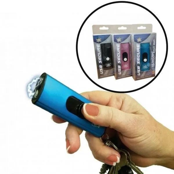 USB Secure 22,000,000 Volt Stun Gun Key Chain