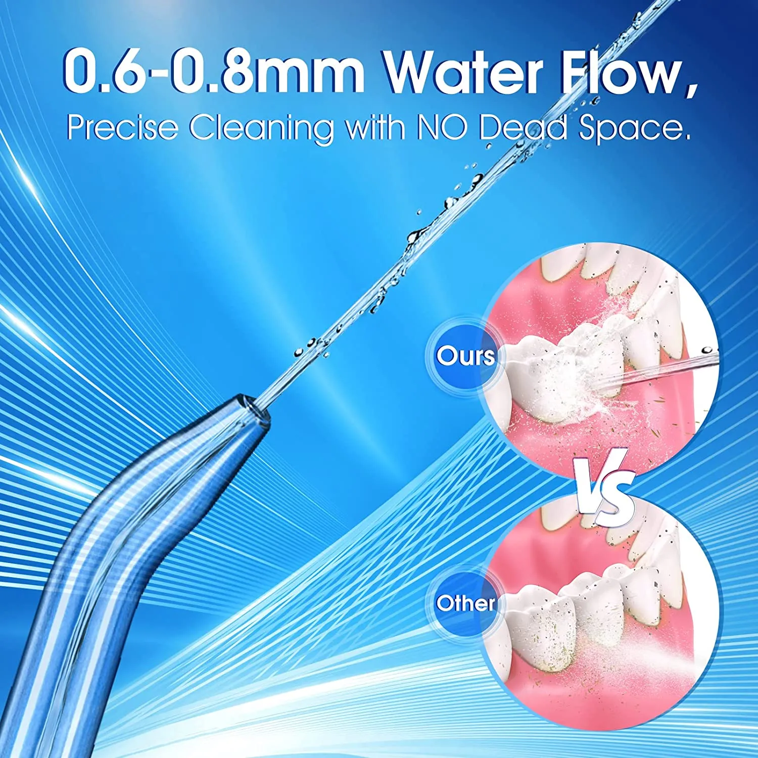 Water Flosser and Toothbrush Combo in One with 7 Jet Tips