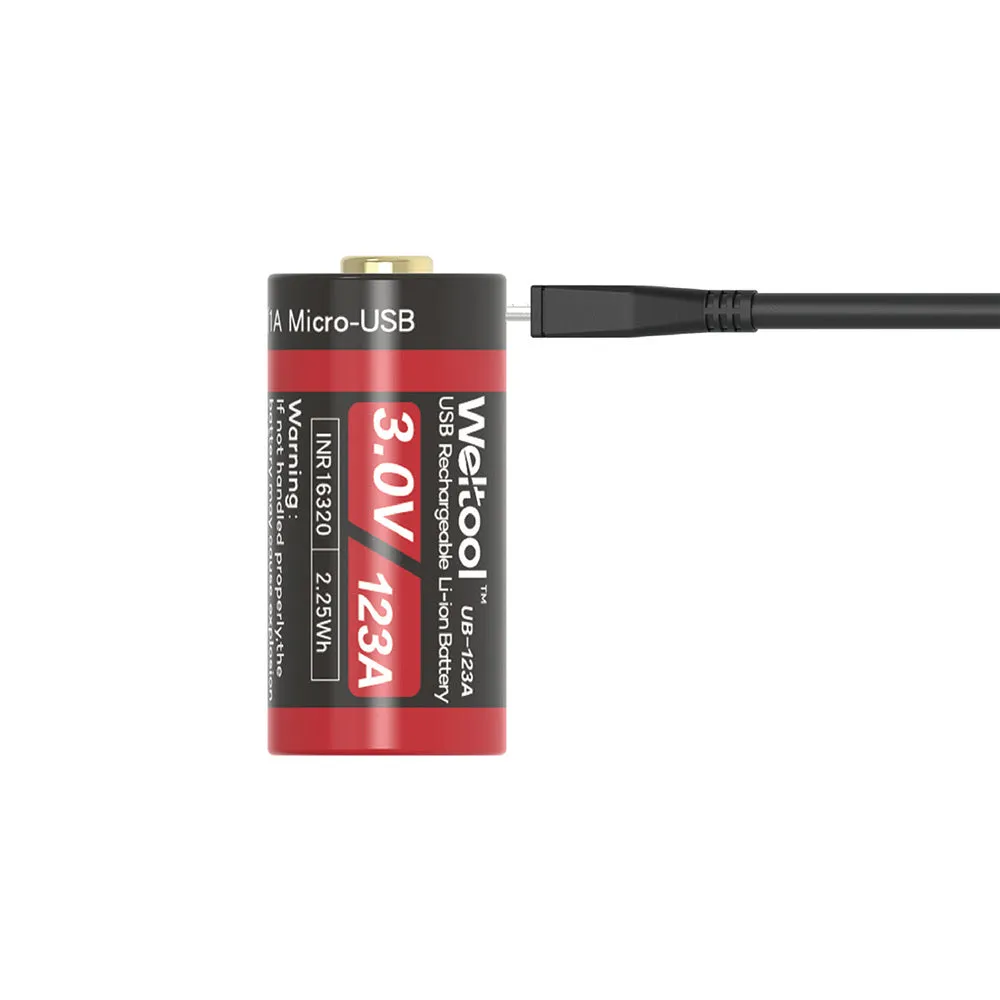 Weltool UB-123A 3.0V USB Rechargeable Li-ion Battery