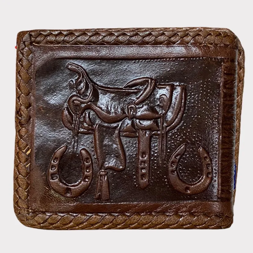 Western Motif Embossed Leather Wallet