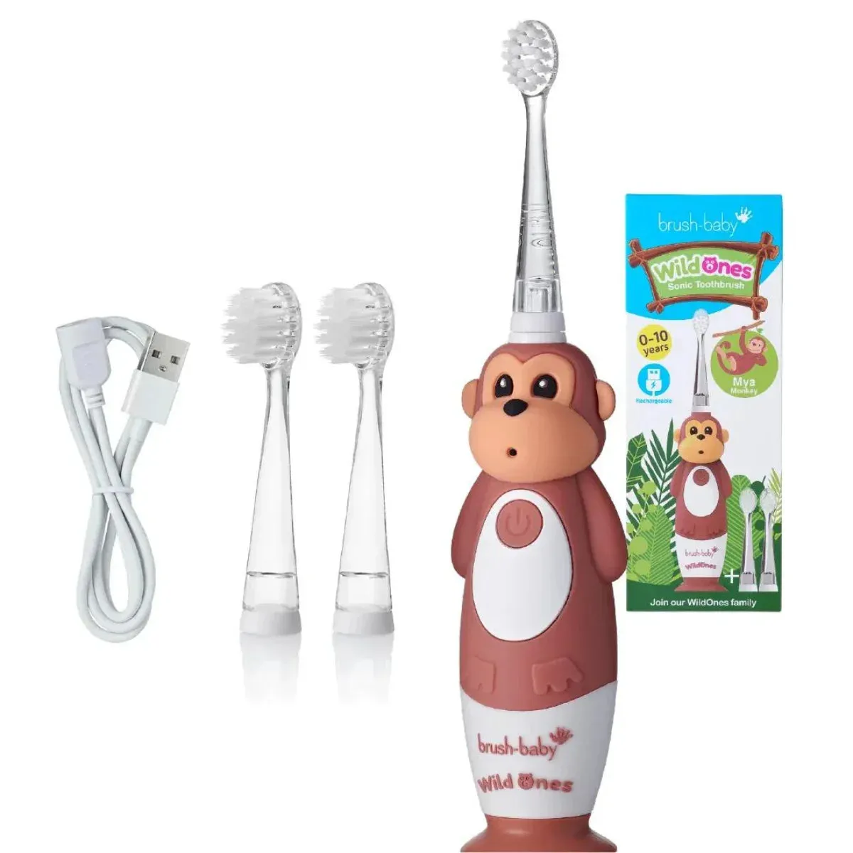 WildOnes™ Monkey Rechargeable Kids Toothbrush Gift Set