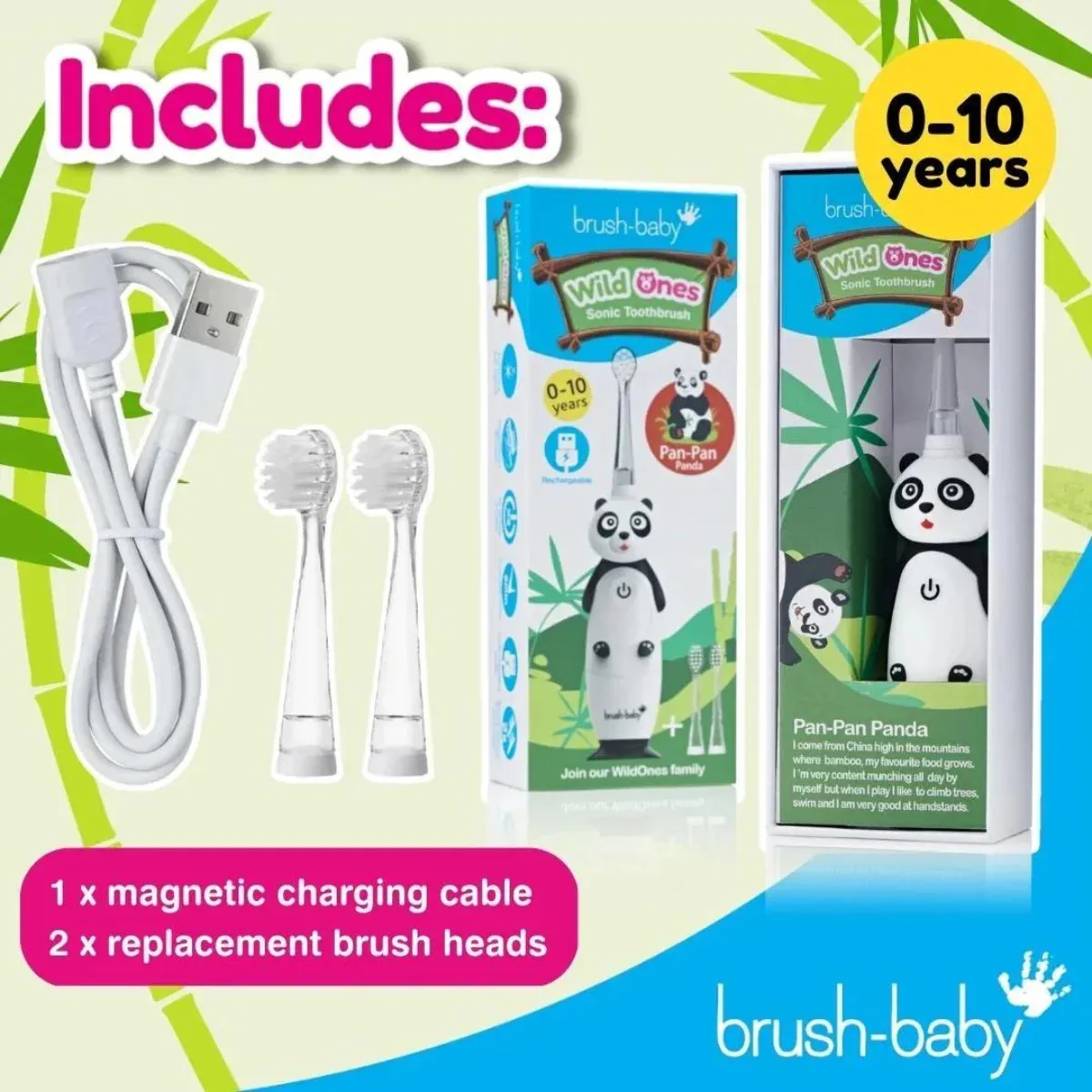 WildOnes™ Panda Kids Electric Rechargeable Toothbrush