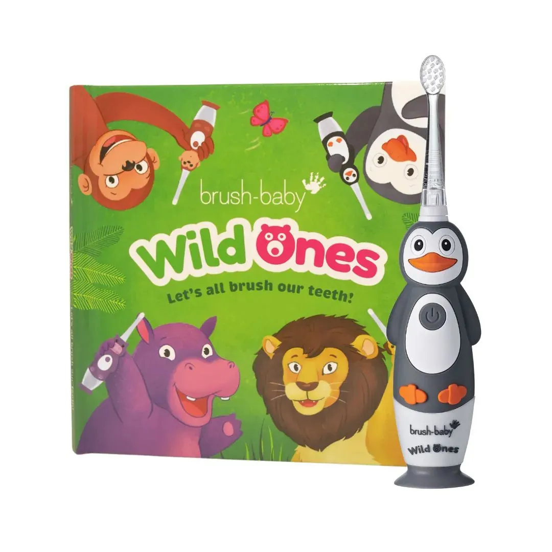 WildOnes™ Penguin Rechargeable Kids Toothbrush Gift Set