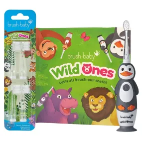 WildOnes™ Penguin Rechargeable Kids Toothbrush Gift Set