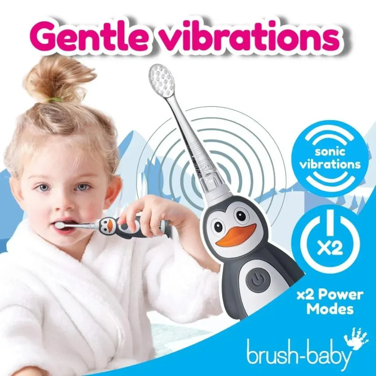 WildOnes™ Penguin Rechargeable Kids Toothbrush Gift Set