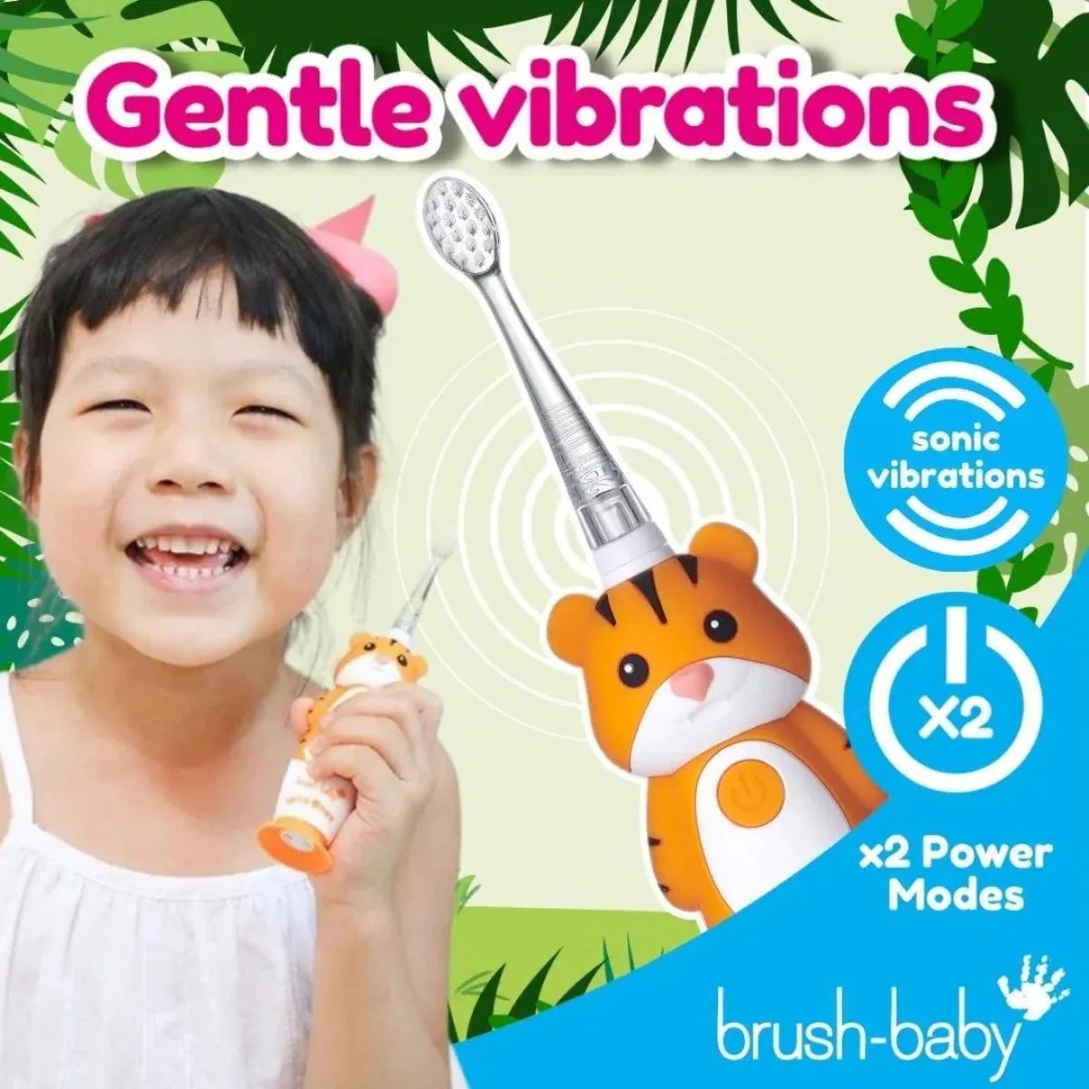 WildOnes™ Tiger Kids Electric Rechargeable Toothbrush