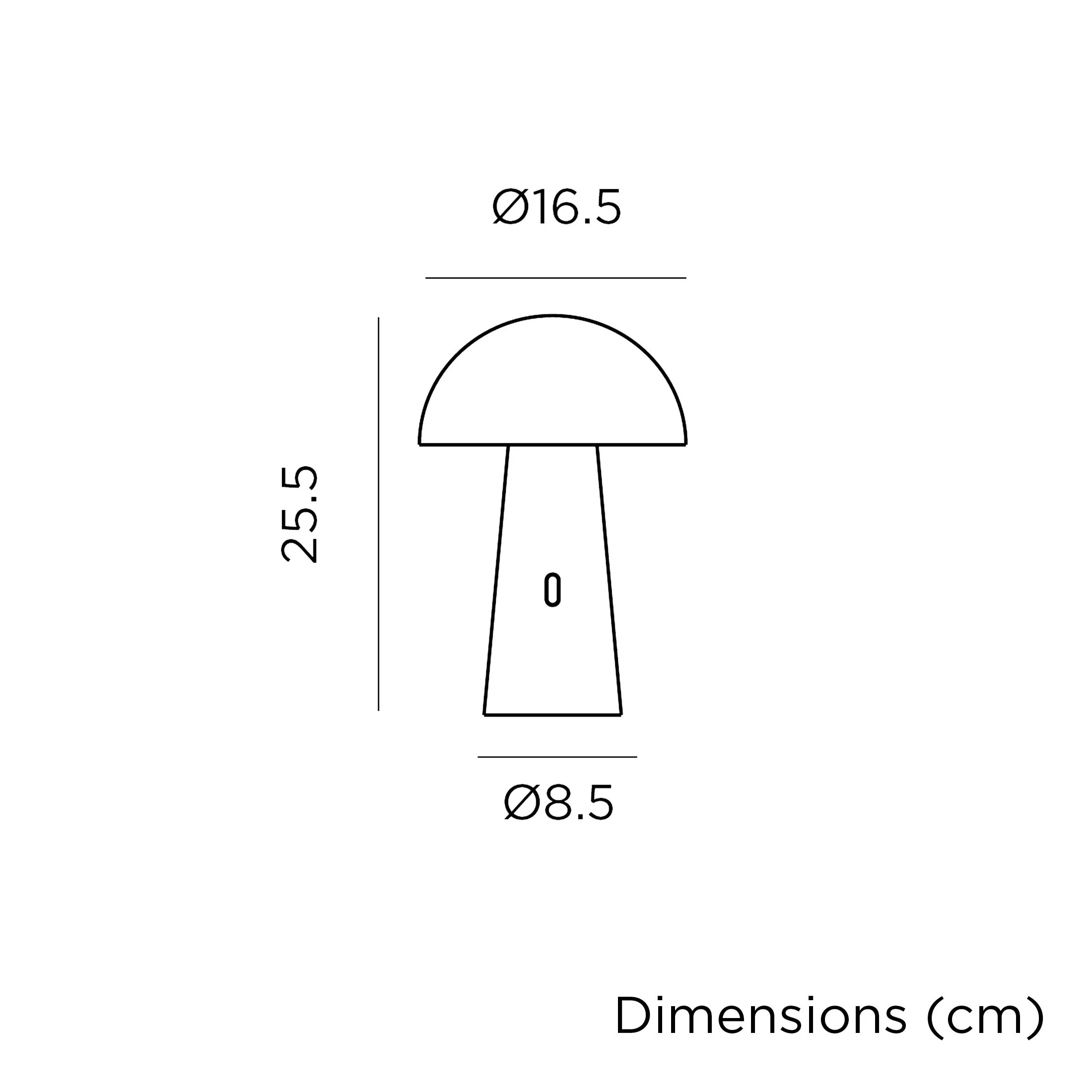 Wireless decorative lamp SHITAKE WHITE