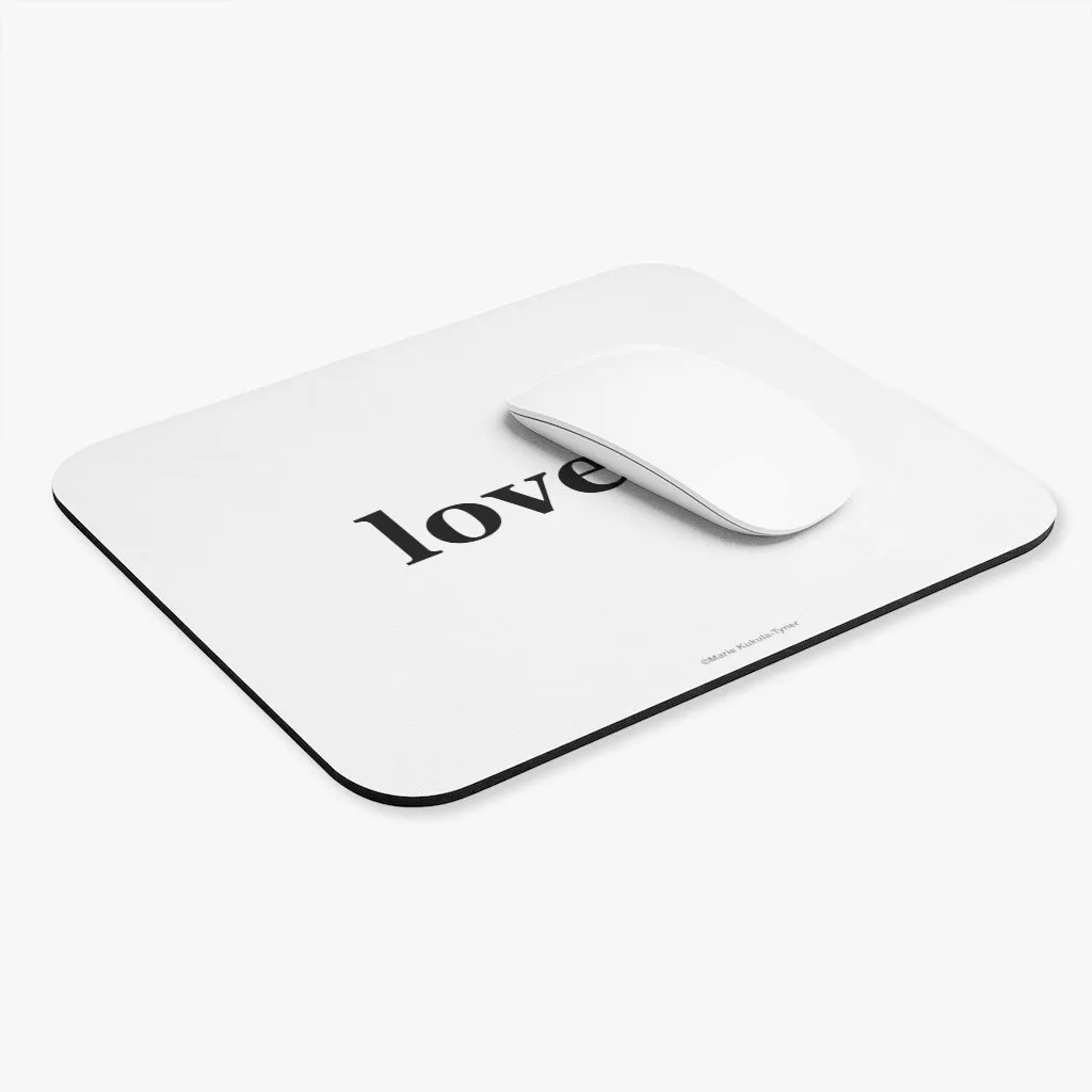 word love. - "loved." design mouse pad