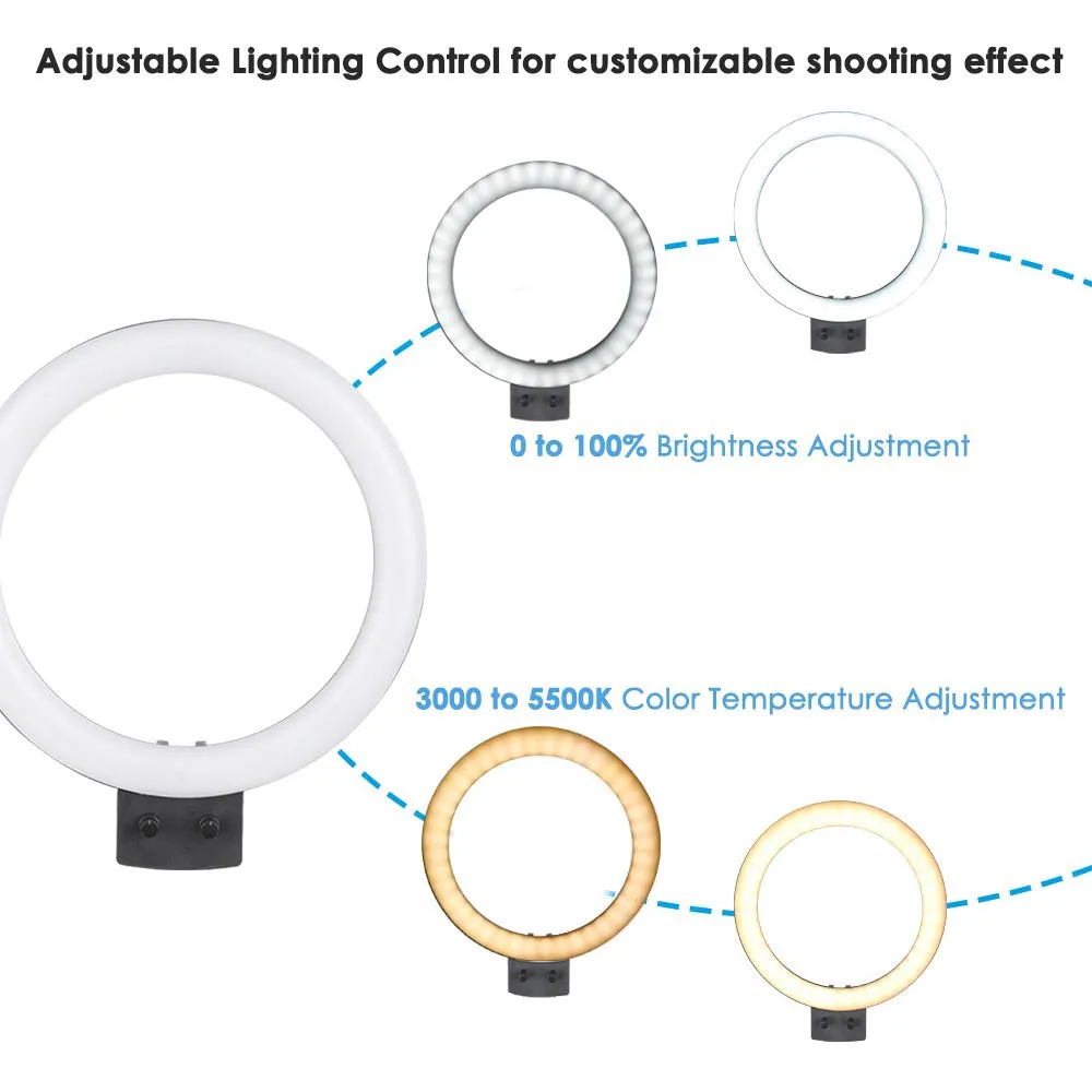 Yescom 8" Ring Light w/ Stand Angeleye Photo Video Social Lighting